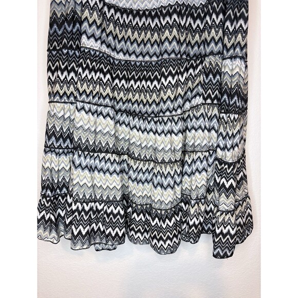 Metro Wear Geometric Grey Black Blue Women’s Plus Size Skirt Size 1X 16-18 - Picture 3 of 7